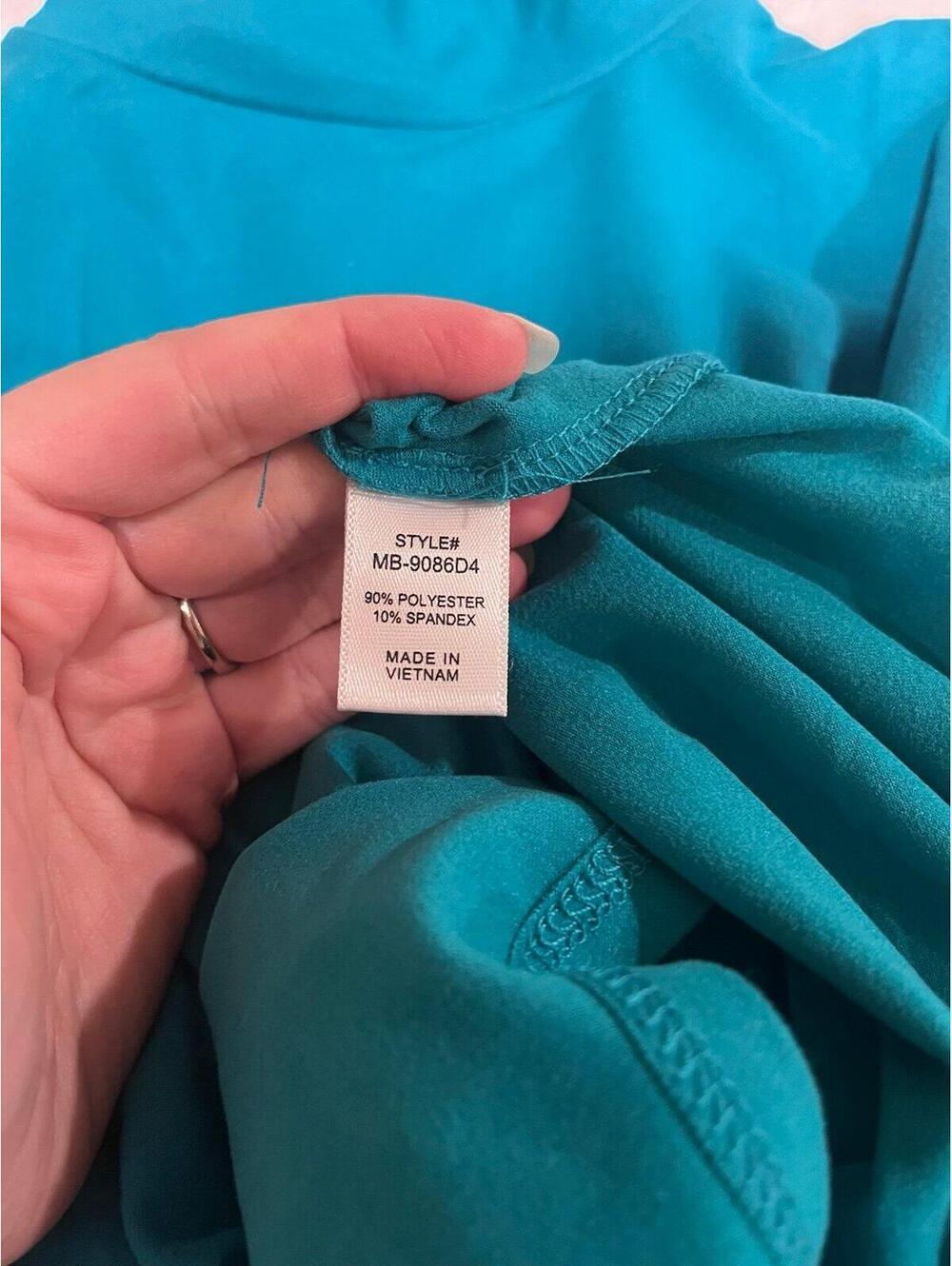 Zenana Teal Long Sleeved Bodysuit - Size Small - NWT - Picture 7 of 9